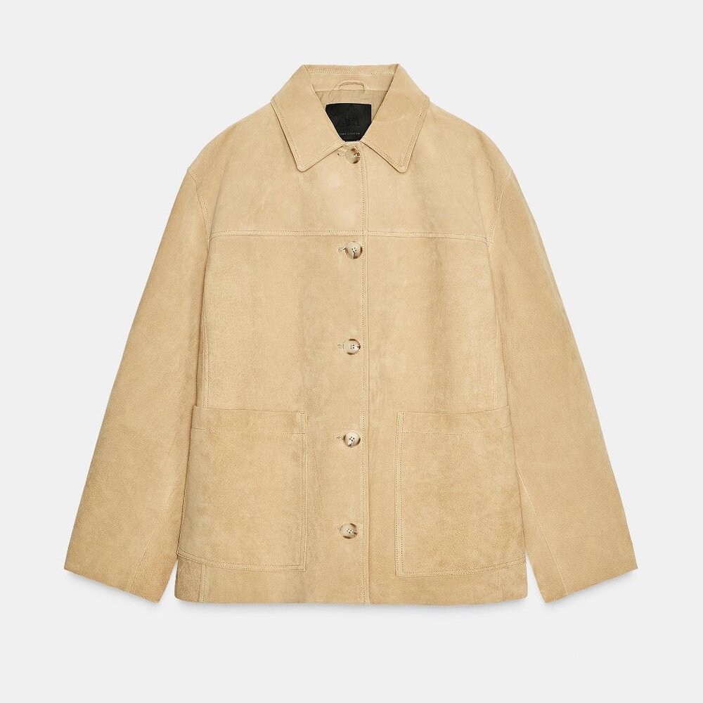 SUEDE LEATHER JACKET ZW COLLECTION LIMITED EDITION